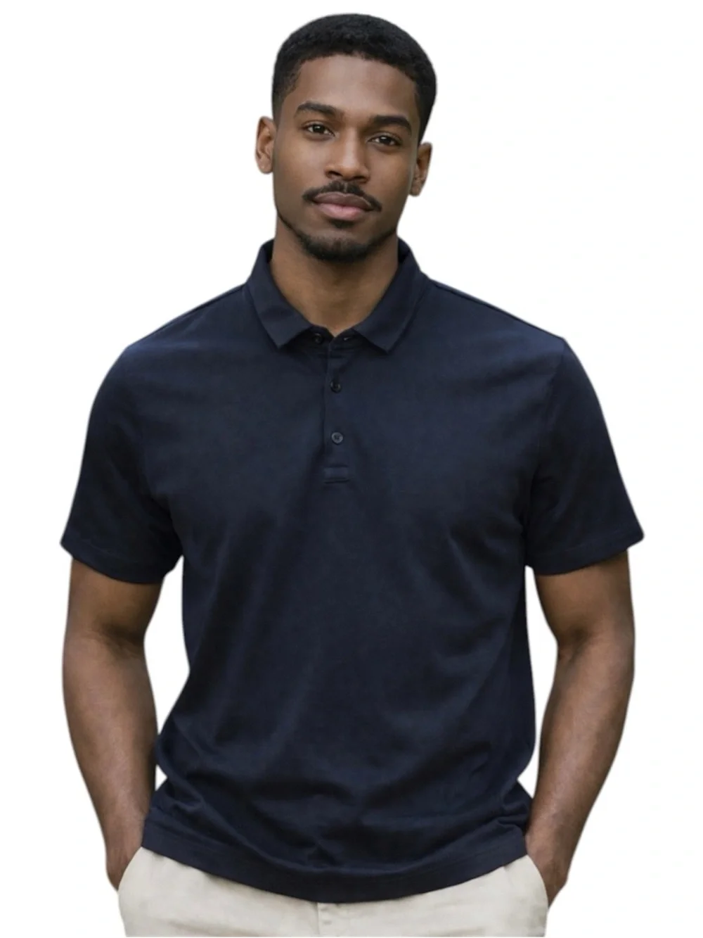 Banana Republic Polo Shirt Men’s XL Black 100% Cotton Logo Golf Preppy Office